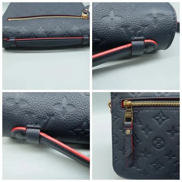 100% Authentic Louis Vuitton Metis Navy Monogram Leather Satchel - Picture 6 of 12